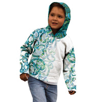 Paua Shell Maori Kid Hoodie Koru Kowhaiwhai LT7 - Polynesian Pride