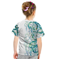 Paua Shell Maori Kid T Shirt Koru Kowhaiwhai LT7 - Polynesian Pride