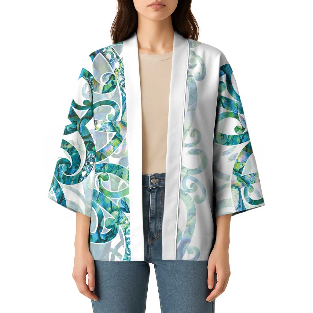 Paua Shell Maori Kimono Koru Kowhaiwhai LT7 - Polynesian Pride