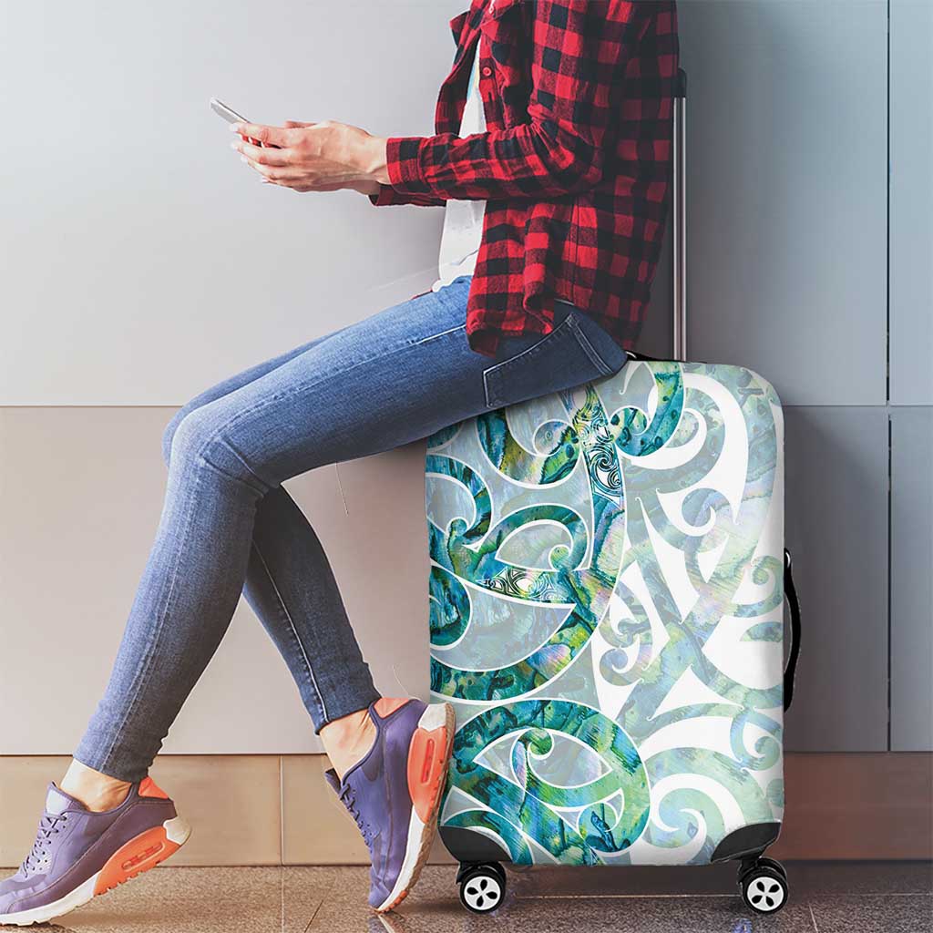 Paua Shell Maori Luggage Cover Koru Kowhaiwhai - Polynesian Pride