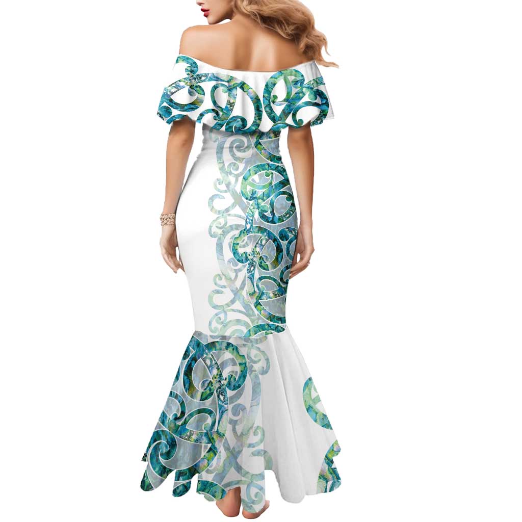 Paua Shell Maori Mermaid Dress Koru Kowhaiwhai LT7 - Polynesian Pride