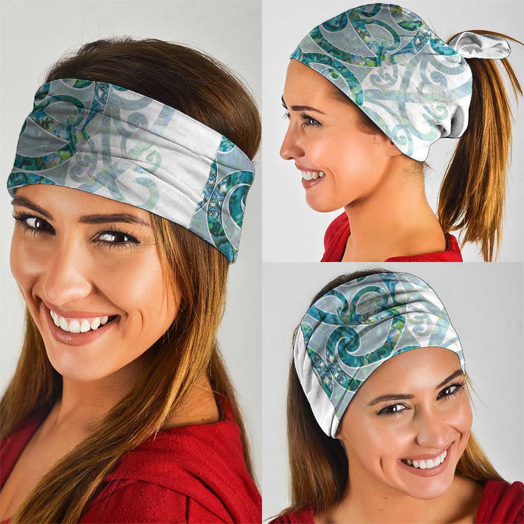 Paua Shell Maori Neck Gaiter - Koru Kowhaiwhai Design LT7 - Polynesian Pride