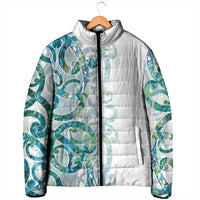 Paua Shell Maori Padded Jacket Koru Kowhaiwhai LT7 - Polynesian Pride