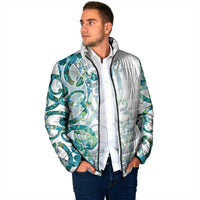 Paua Shell Maori Padded Jacket Koru Kowhaiwhai LT7 - Polynesian Pride