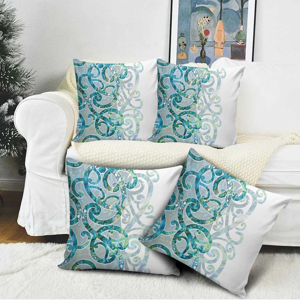 Paua Shell Maori Pillow Cover Koru Kowhaiwhai LT7 - Polynesian Pride