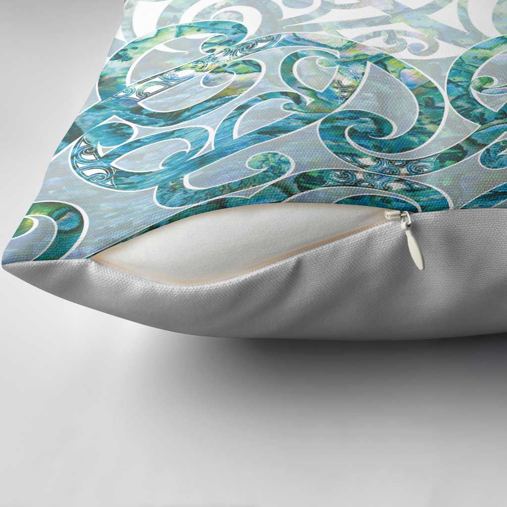 Paua Shell Maori Pillow Cover Koru Kowhaiwhai LT7 - Polynesian Pride
