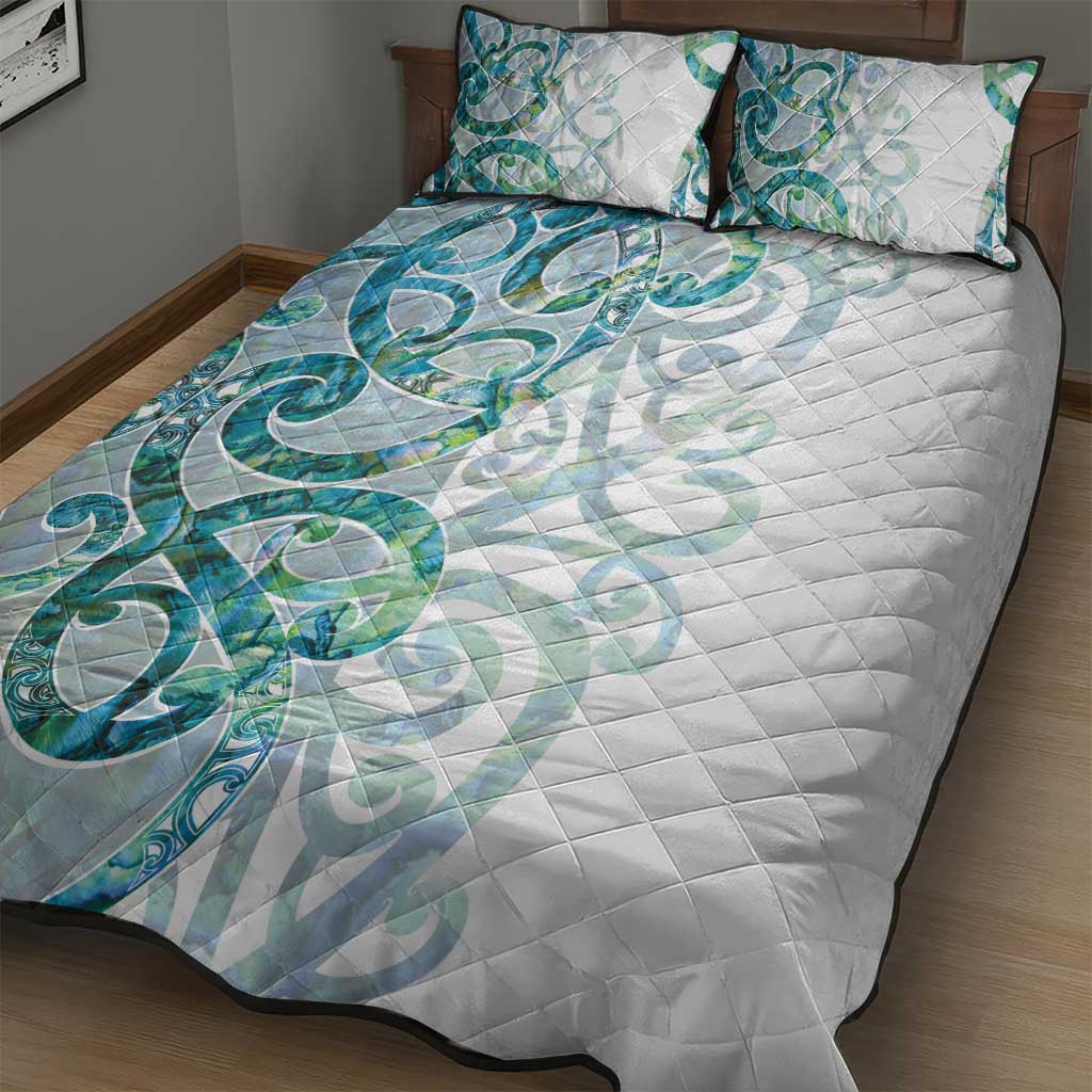 Paua Shell Maori Quilt Bed Set Koru Kowhaiwhai - Polynesian Pride