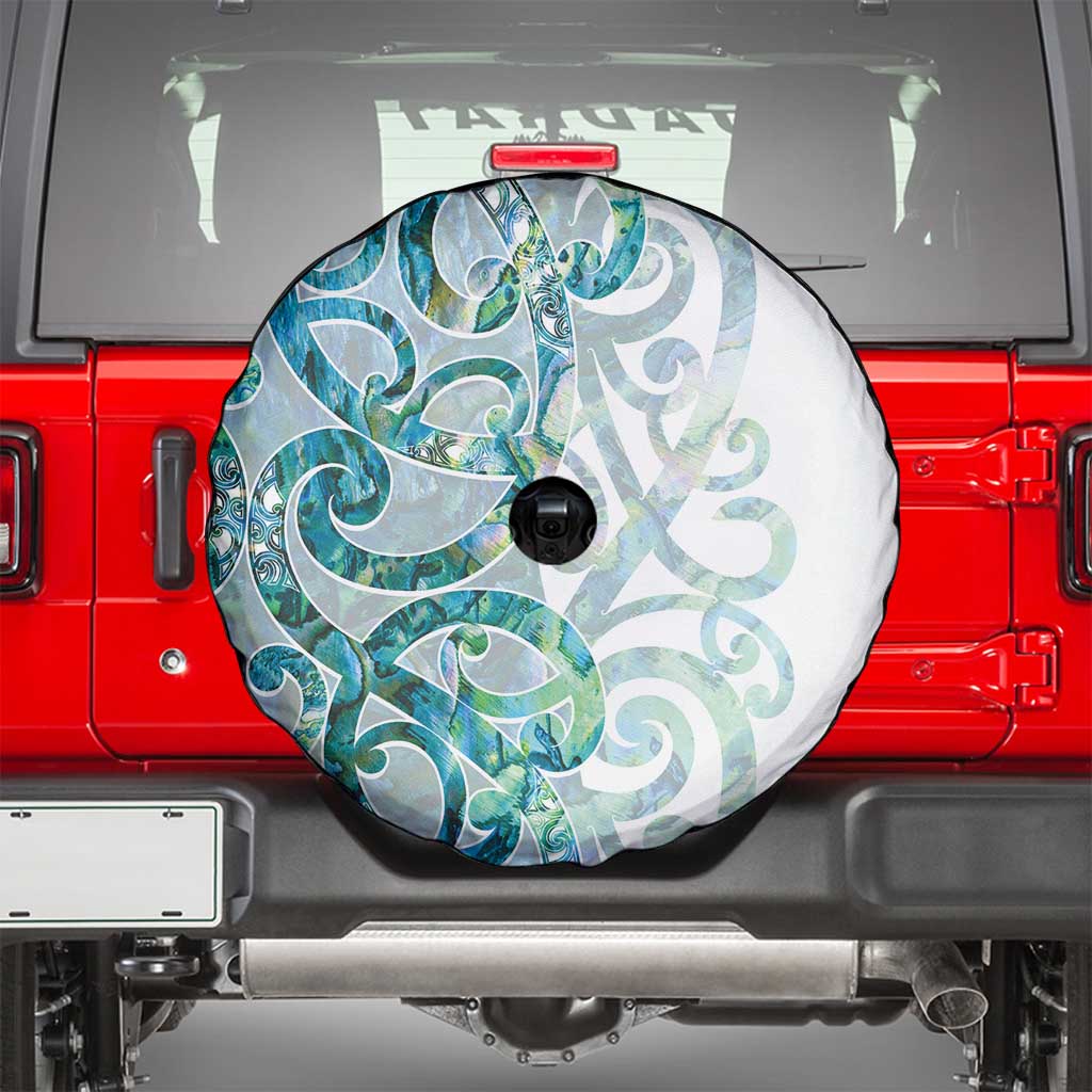 Paua Shell Maori Spare Tire Cover Koru Kowhaiwhai LT7 - Polynesian Pride