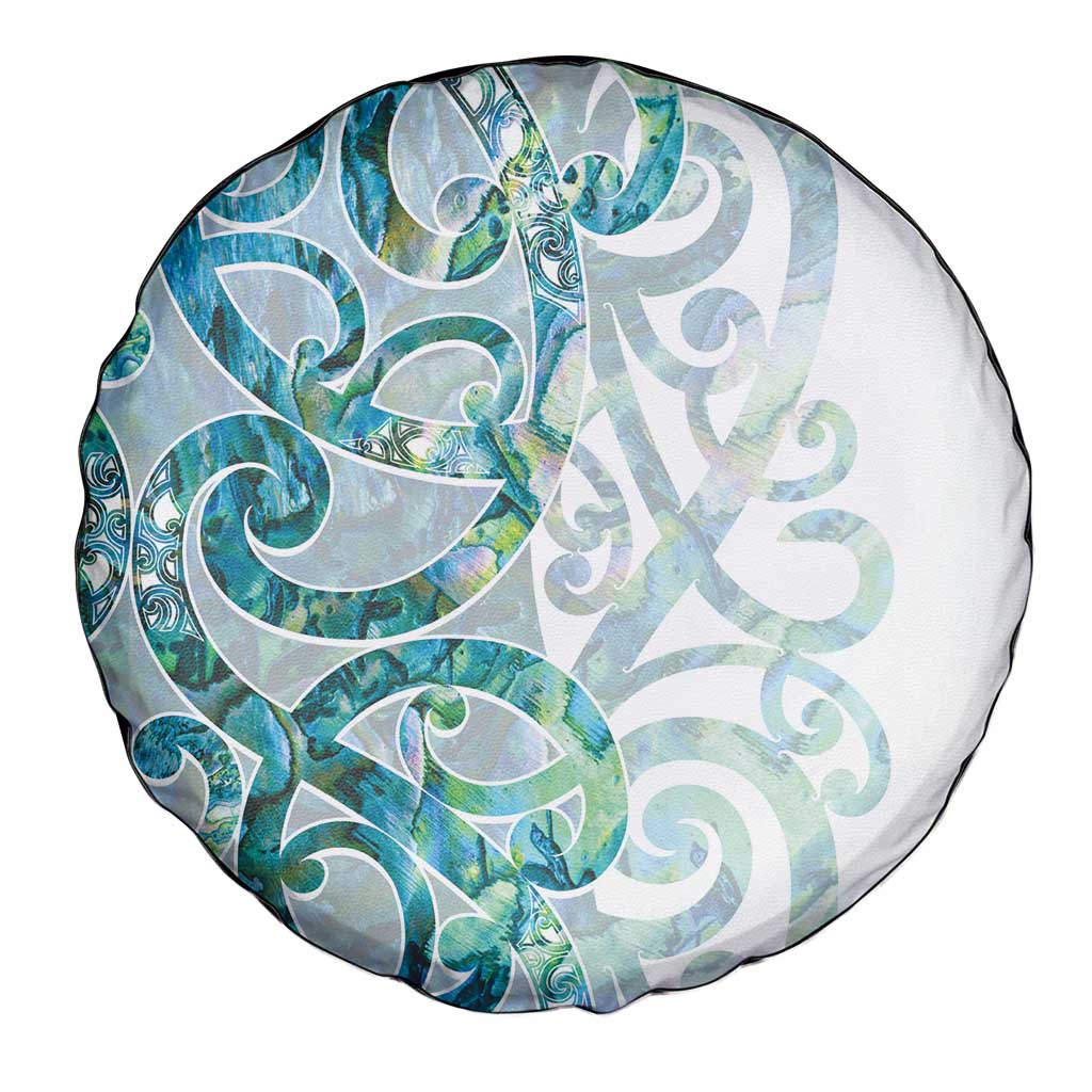 Paua Shell Maori Spare Tire Cover Koru Kowhaiwhai LT7 - Polynesian Pride