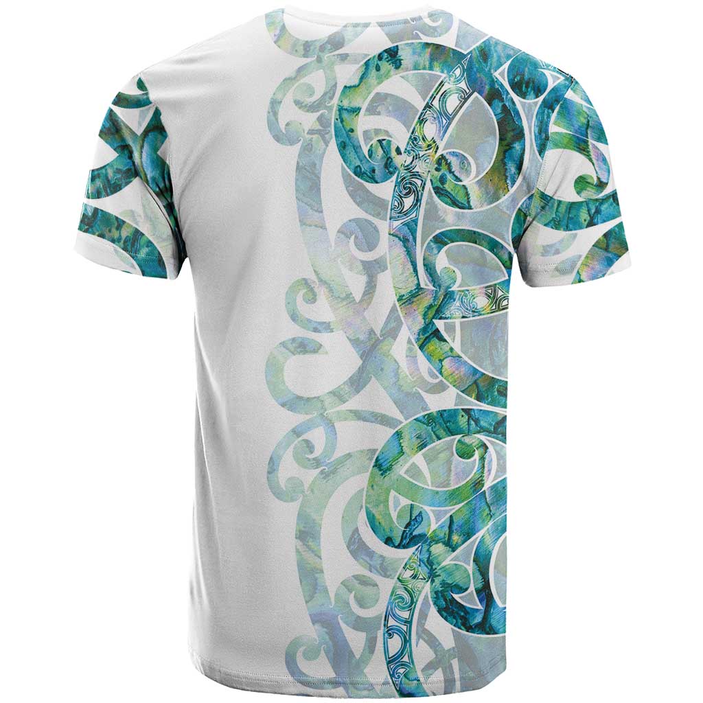 Paua Shell Maori T Shirt Koru Kowhaiwhai - Polynesian Pride
