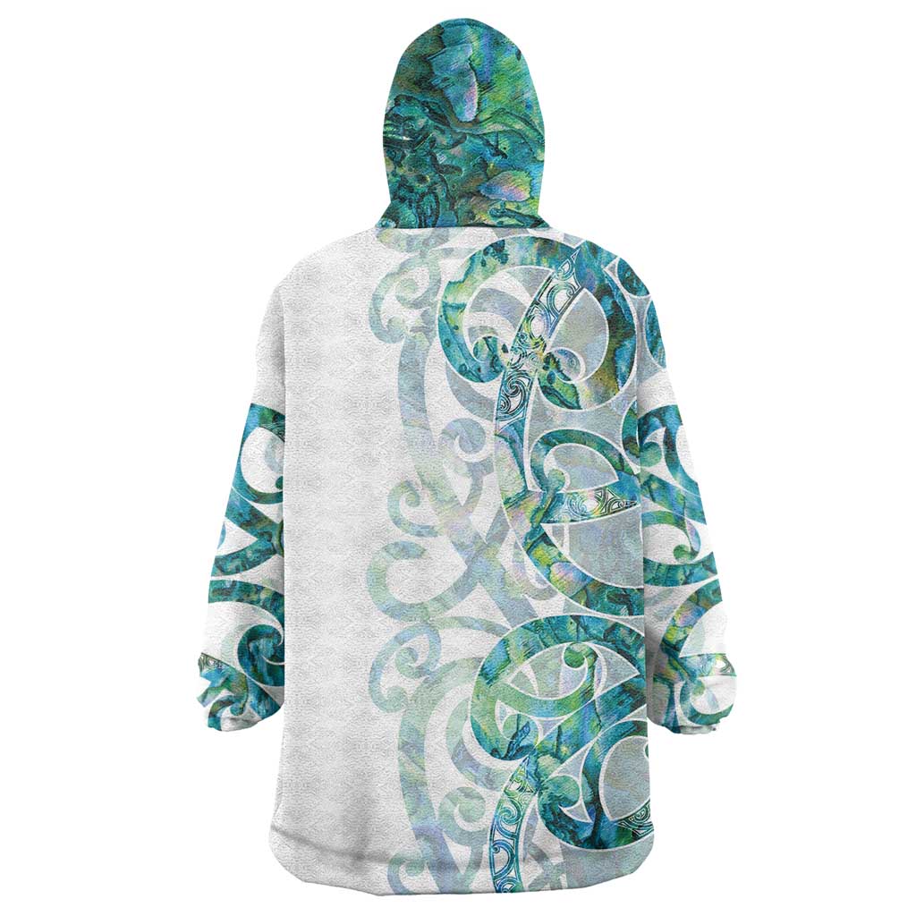 Paua Shell Maori Wearable Blanket Hoodie Koru Kowhaiwhai LT7 - Polynesian Pride