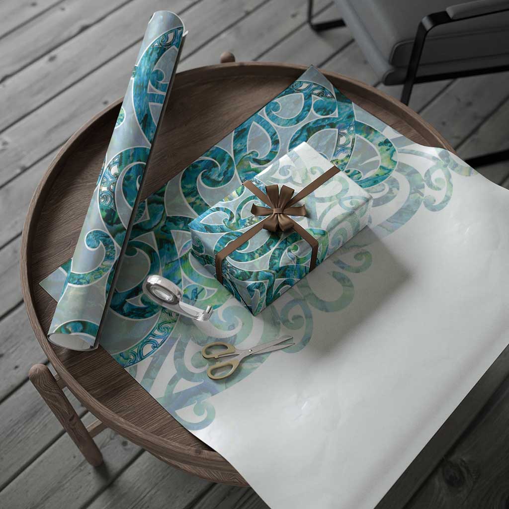 Paua Shell Maori Wrapping Paper Koru Kowhaiwhai LT7 - Polynesian Pride