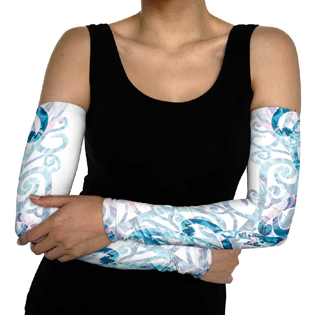 Turquoise Paua Shell Maori Arm Sleeves Koru Kowhaiwhai LT7 - Polynesian Pride