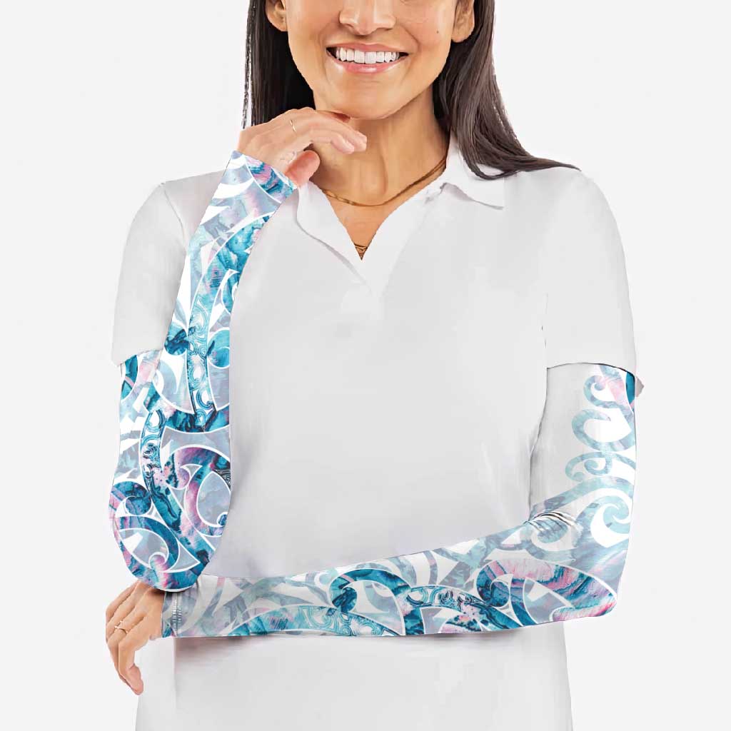Turquoise Paua Shell Maori Arm Sleeves Koru Kowhaiwhai LT7 - Polynesian Pride
