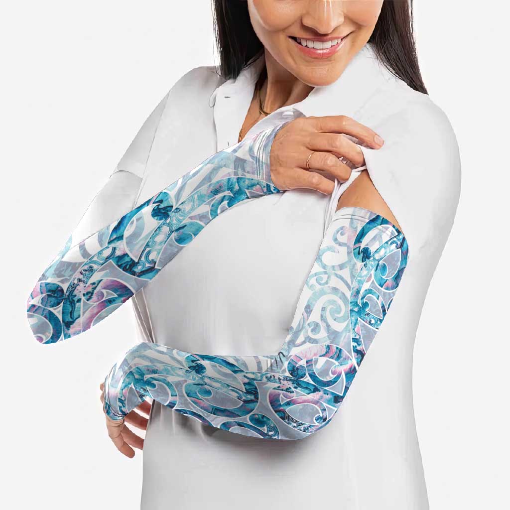 Turquoise Paua Shell Maori Arm Sleeves Koru Kowhaiwhai LT7 - Polynesian Pride