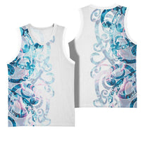 Turquoise Paua Shell Maori Basketball Jersey Koru Kowhaiwhai - Polynesian Pride