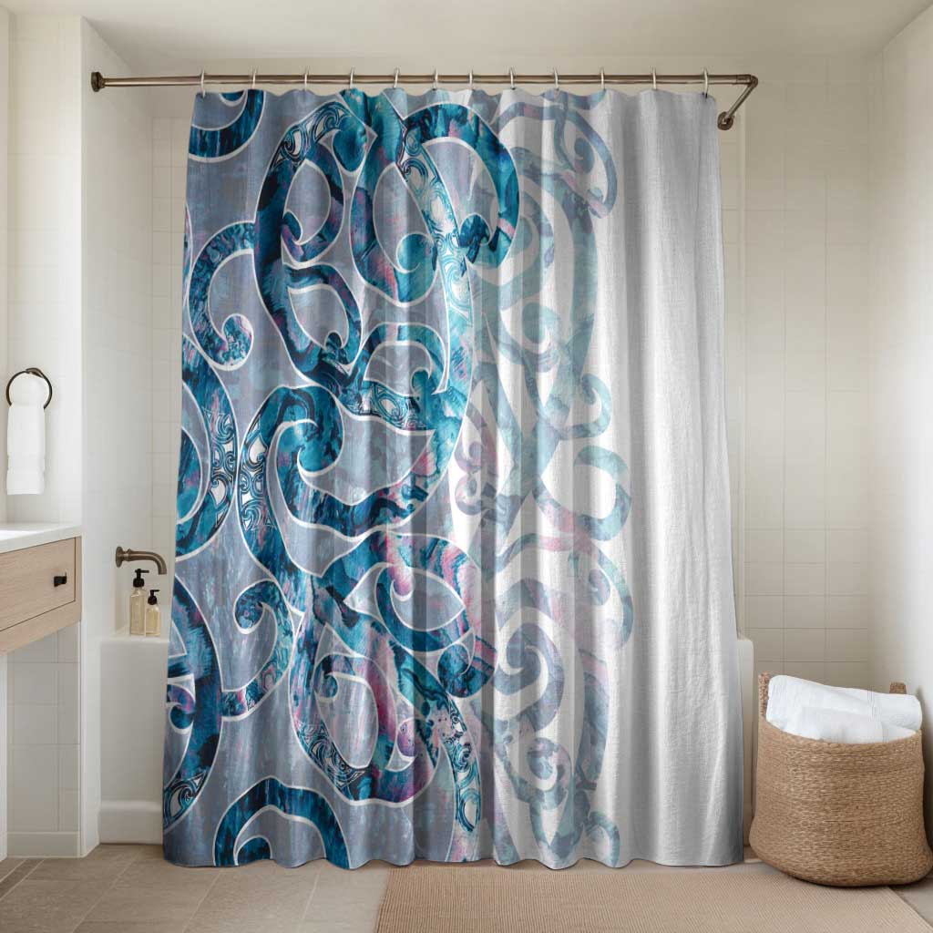 Turquoise Paua Shell Maori Bathroom Set Koru Kowhaiwhai - Polynesian Pride