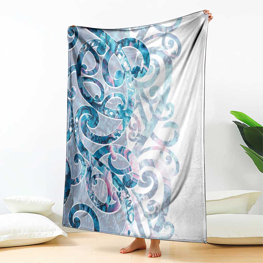 Turquoise Paua Shell Maori Blanket Koru Kowhaiwhai - Polynesian Pride