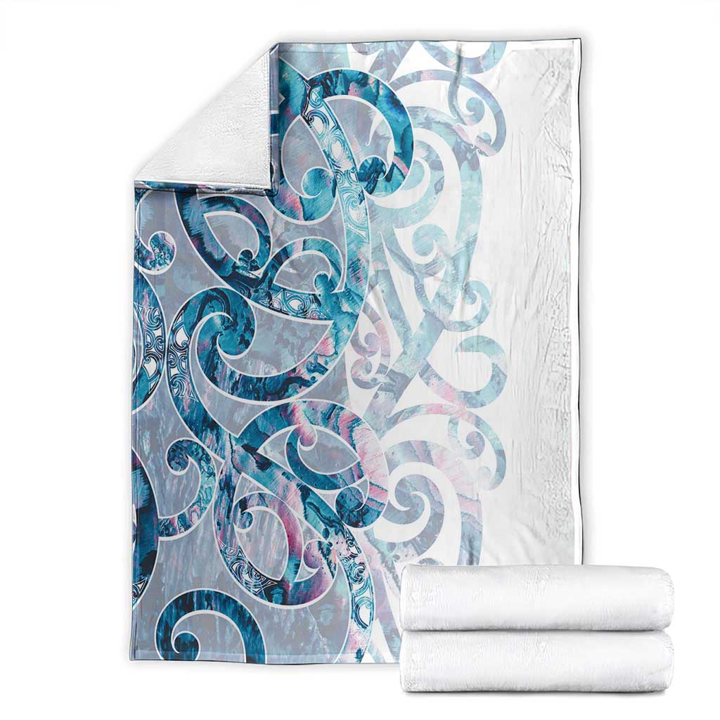 Turquoise Paua Shell Maori Blanket Koru Kowhaiwhai - Polynesian Pride