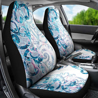 Turquoise Paua Shell Maori Car Seat Cover Koru Kowhaiwhai LT7 - Polynesian Pride