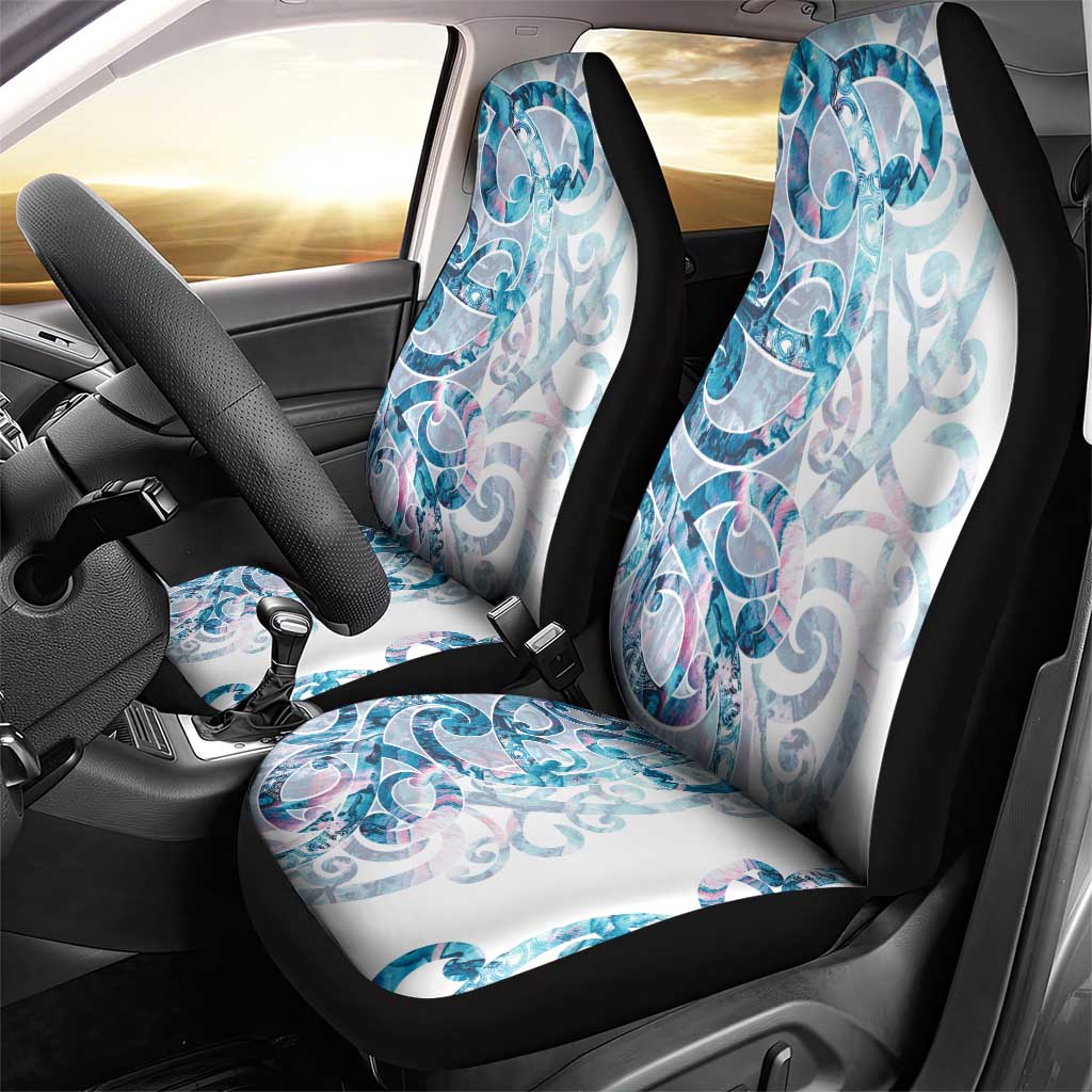 Turquoise Paua Shell Maori Car Seat Cover Koru Kowhaiwhai LT7 - Polynesian Pride