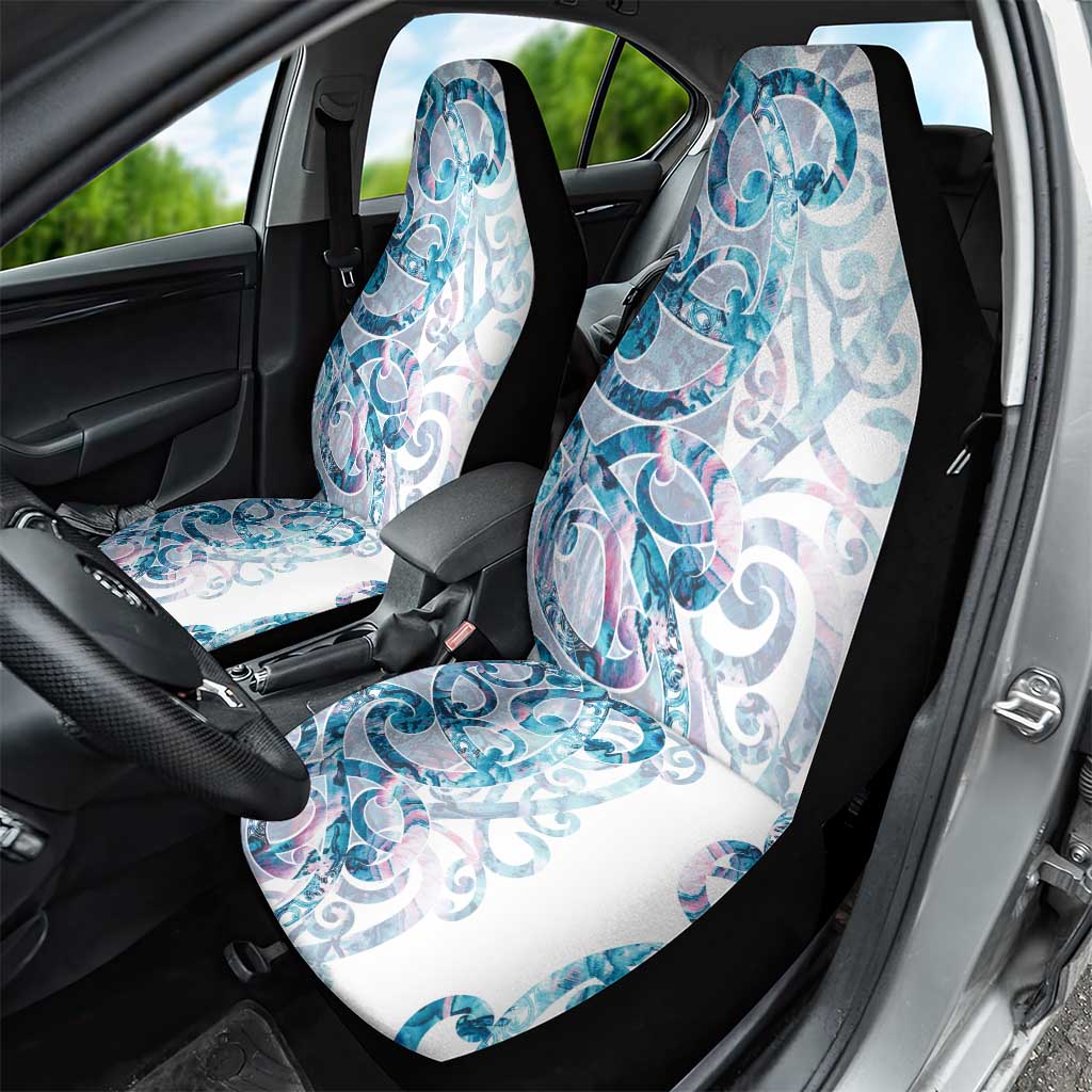 Turquoise Paua Shell Maori Car Seat Cover Koru Kowhaiwhai LT7 - Polynesian Pride
