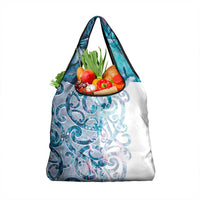 Turquoise Paua Shell Maori Grocery Bag Koru Kowhaiwhai - Polynesian Pride