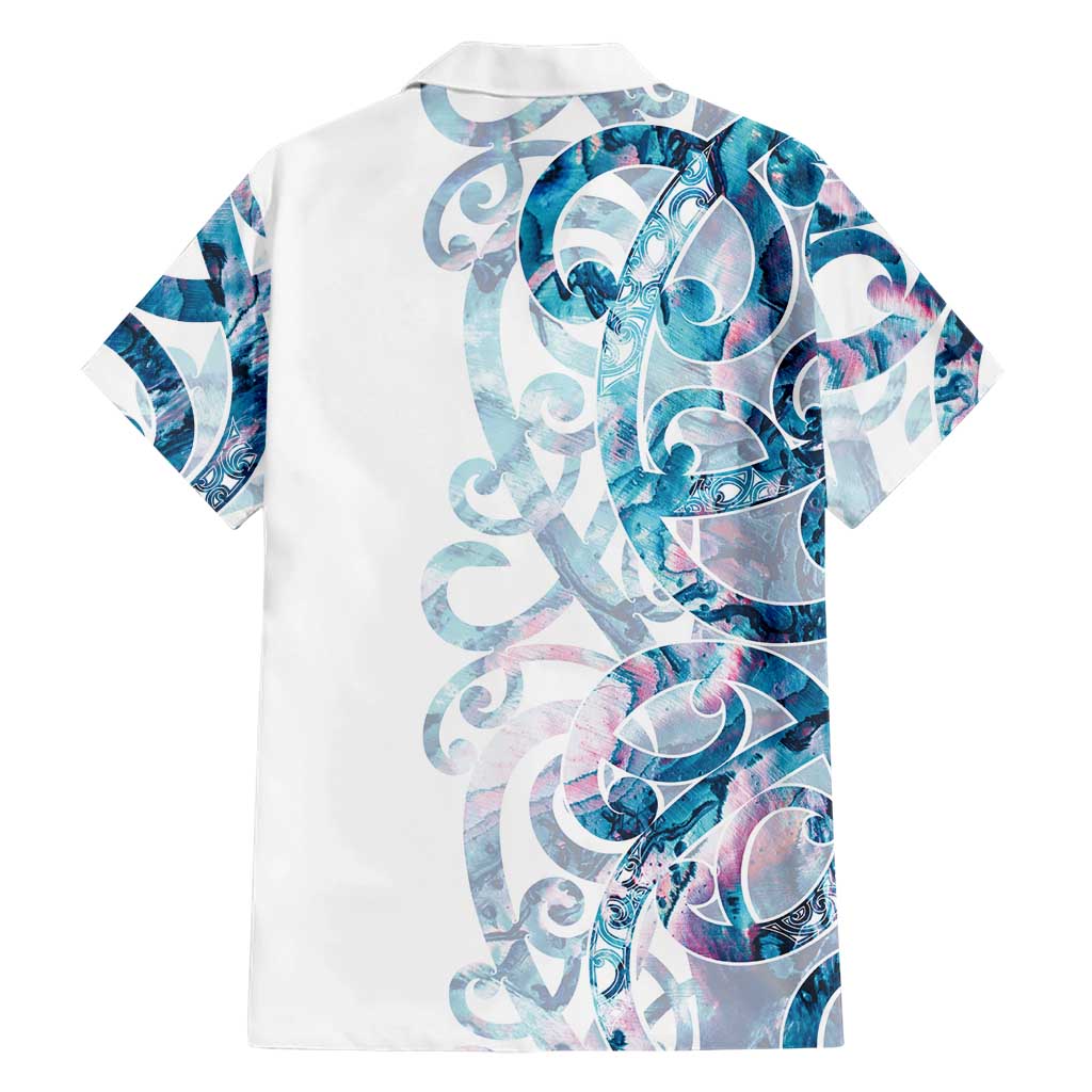Turquoise Paua Shell Maori Hawaiian Shirt Koru Kowhaiwhai LT7 - Polynesian Pride