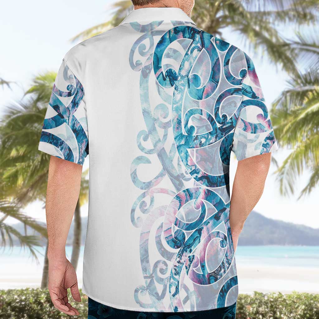 Turquoise Paua Shell Maori Hawaiian Shirt Koru Kowhaiwhai LT7 - Polynesian Pride