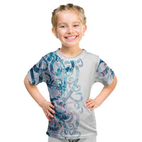 Turquoise Paua Shell Maori Kid T Shirt Koru Kowhaiwhai - Polynesian Pride