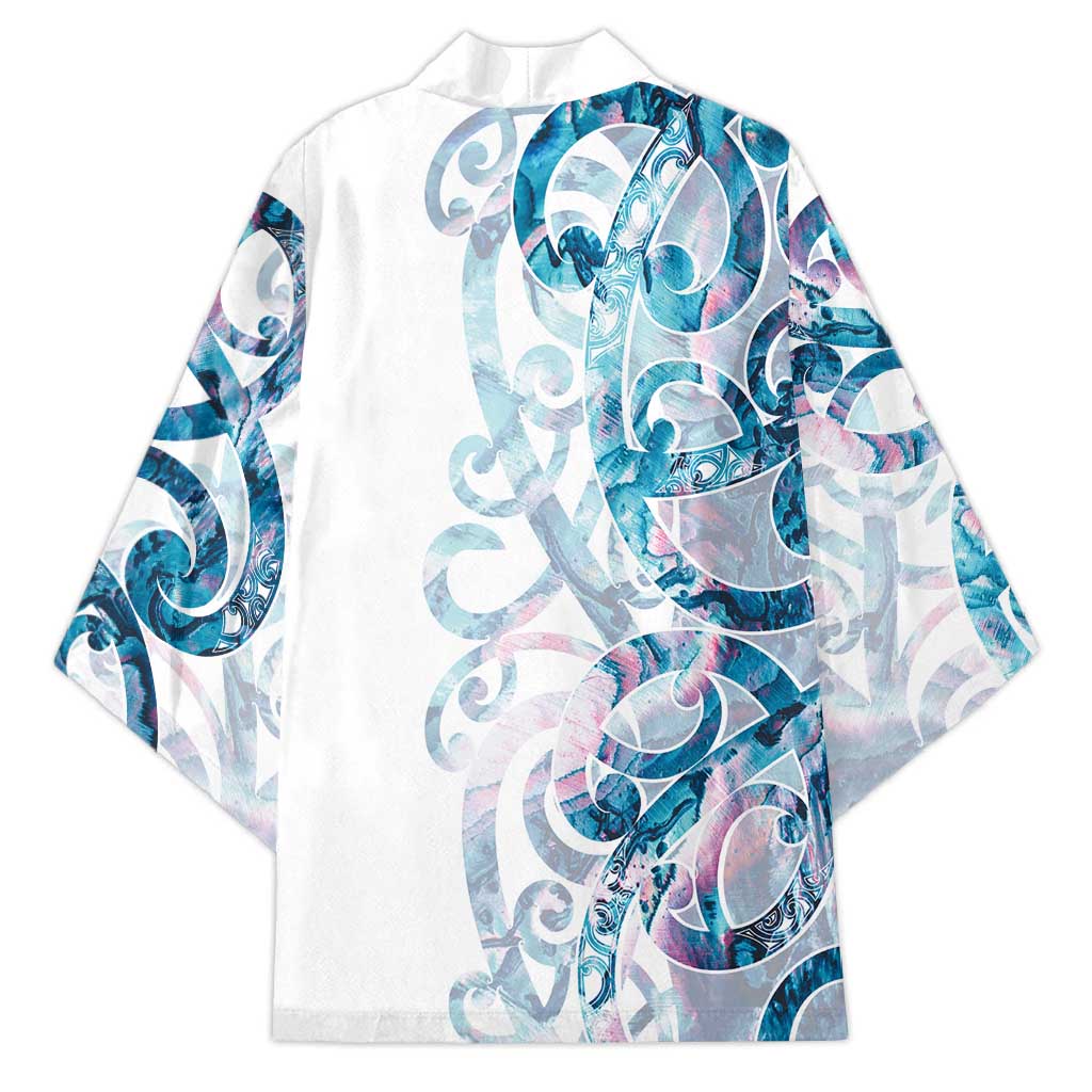 Turquoise Paua Shell Maori Kimono Koru Kowhaiwhai LT7 - Polynesian Pride