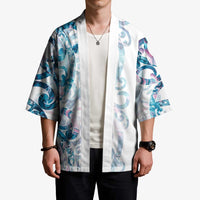 Turquoise Paua Shell Maori Kimono Koru Kowhaiwhai LT7 - Polynesian Pride