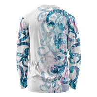 Turquoise Paua Shell Maori Long Sleeve Shirt Koru Kowhaiwhai LT7 - Polynesian Pride