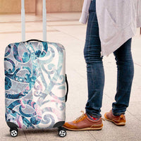 Turquoise Paua Shell Maori Luggage Cover Koru Kowhaiwhai - Polynesian Pride