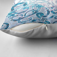 Turquoise Paua Shell Maori Pillow Cover Koru Kowhaiwhai LT7 - Polynesian Pride