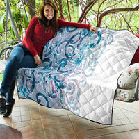 Turquoise Paua Shell Maori Quilt Koru Kowhaiwhai - Polynesian Pride