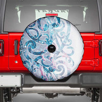 Turquoise Paua Shell Maori Spare Tire Cover Koru Kowhaiwhai LT7 - Polynesian Pride