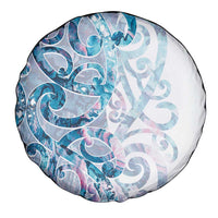 Turquoise Paua Shell Maori Spare Tire Cover Koru Kowhaiwhai LT7 - Polynesian Pride