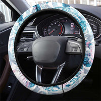 Turquoise Paua Shell Maori Steering Wheel Cover Koru Kowhaiwhai LT7 - Polynesian Pride