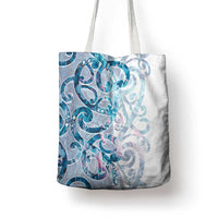 Turquoise Paua Shell Maori Tote Bag Koru Kowhaiwhai - Polynesian Pride