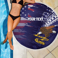 American Samoa Mix US Beach Blanket Flag Day Grunge Style LT7 - Polynesian Pride