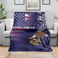 American Samoa Mix US Blanket Flag Day Grunge Style LT7 - Polynesian Pride