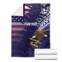 American Samoa Mix US Blanket Flag Day Grunge Style LT7 - Polynesian Pride