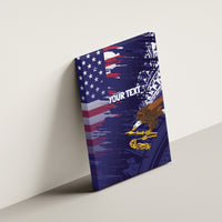 American Samoa Mix US Canvas Wall Art Flag Day Grunge Style LT7 - Polynesian Pride