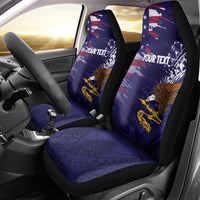 American Samoa Mix US Car Seat Cover Flag Day Grunge Style