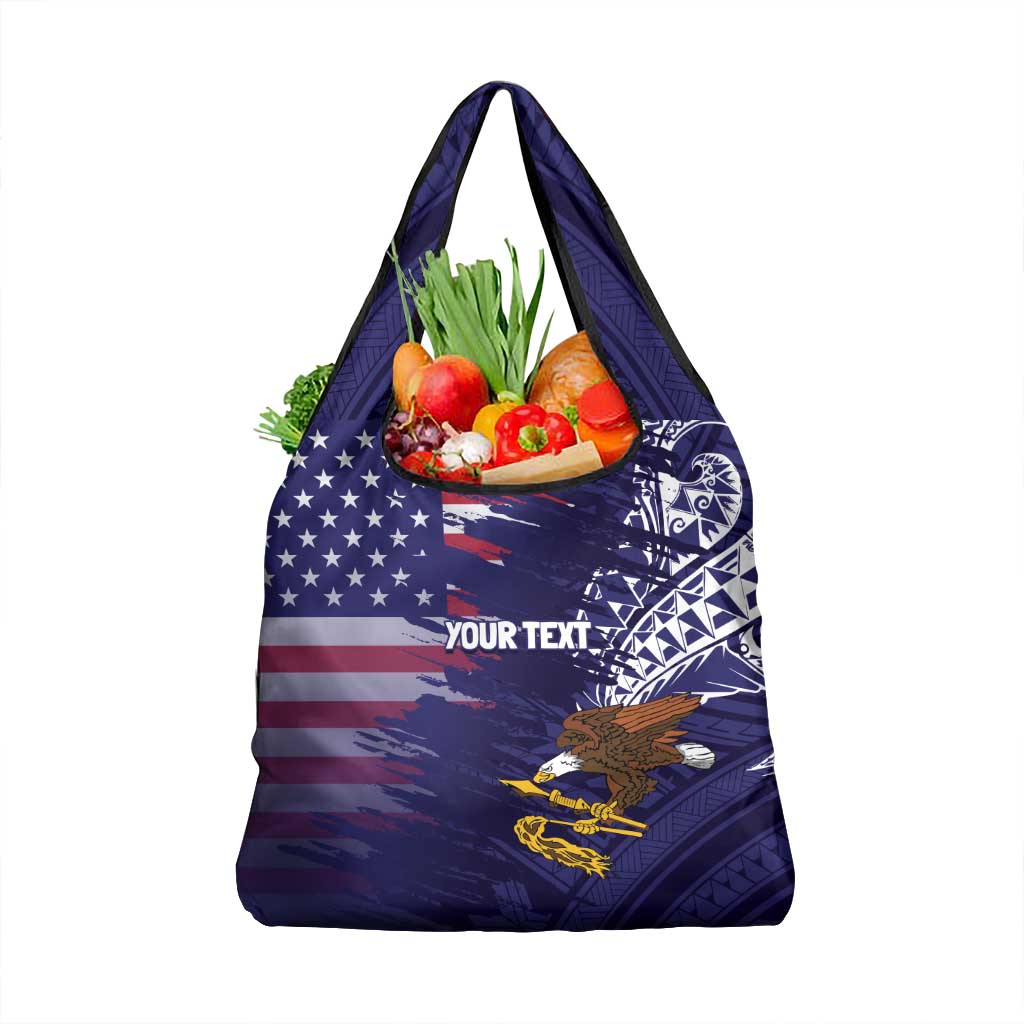 American Samoa Mix US Grocery Bag Flag Day Grunge Style