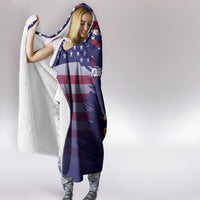 American Samoa Mix US Hooded Blanket Flag Day Grunge Style LT7 - Polynesian Pride