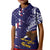 American Samoa Mix US Kid Polo Shirt Flag Day Grunge Style LT7 Kid Blue - Polynesian Pride