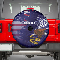 American Samoa Mix US Spare Tire Cover Flag Day Grunge Style LT7 - Polynesian Pride
