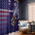 American Samoa Mix US Window Curtain Flag Day Grunge Style